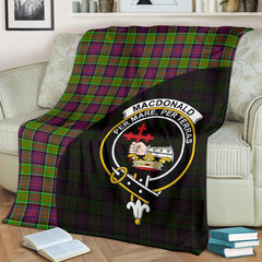 MacDonald of Clanranald Tartan Crest Blanket Wave Style