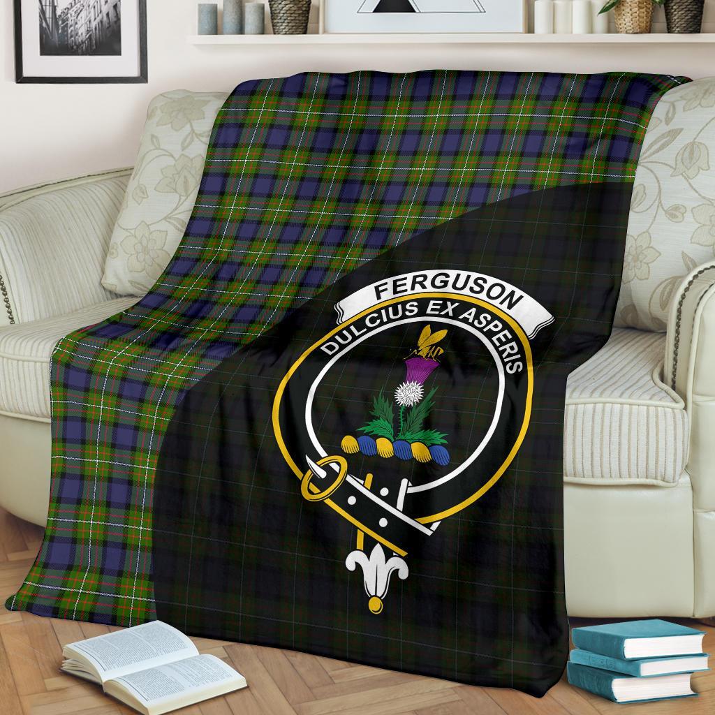 Fergusson Modern Tartan Crest Blanket Wave Style