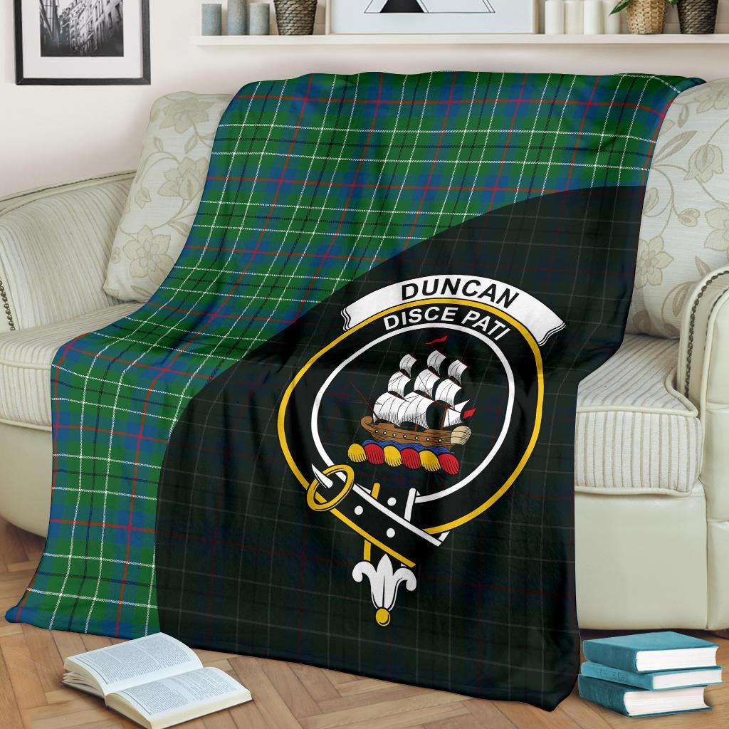 Duncan Ancient Tartan Crest Blanket Wave Style