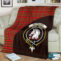 Hepburn Tartan Crest Blanket Wave Style