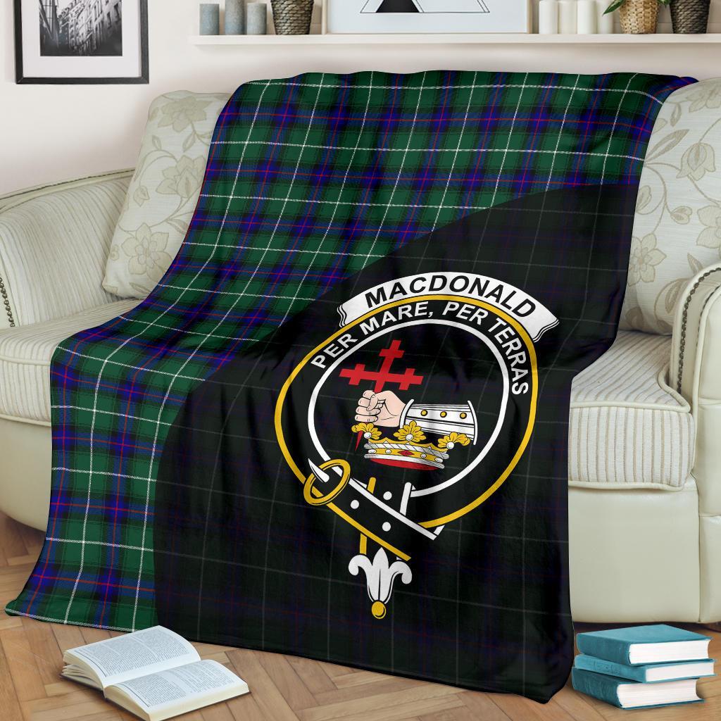 MacDonald of the Isles Hunting Modern Tartan Crest Blanket Wave Style