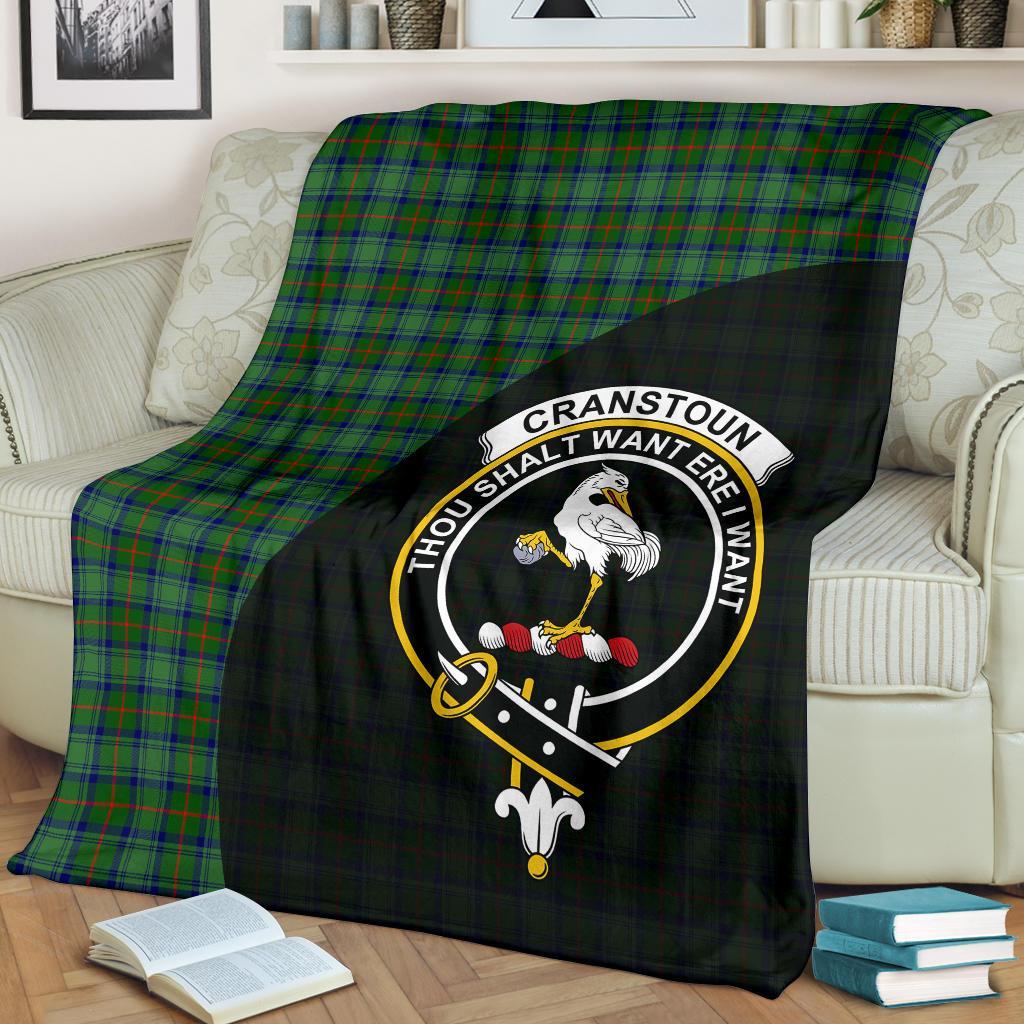 Cranstoun Tartan Crest Blanket Wave Style