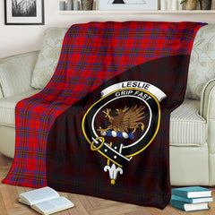 Leslie Modern Tartan Crest Blanket Wave Style