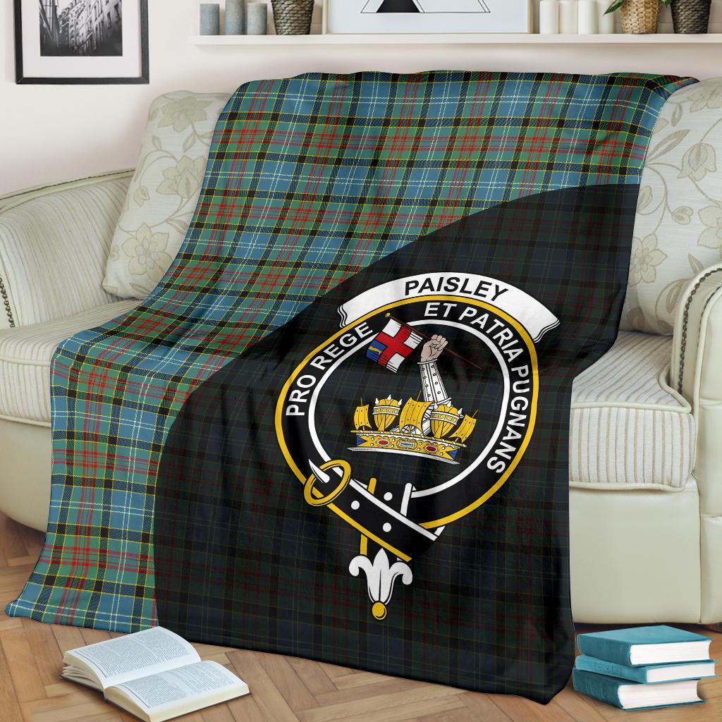 Paisley District Tartan Crest Blanket Wave Style