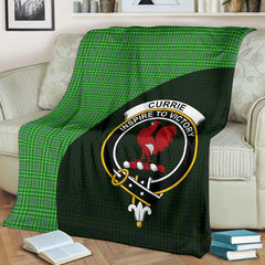 Currie Tartan Crest Blanket Wave Style