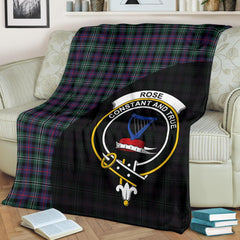 Rose Hunting Modern Tartan Crest Blanket Wave Style