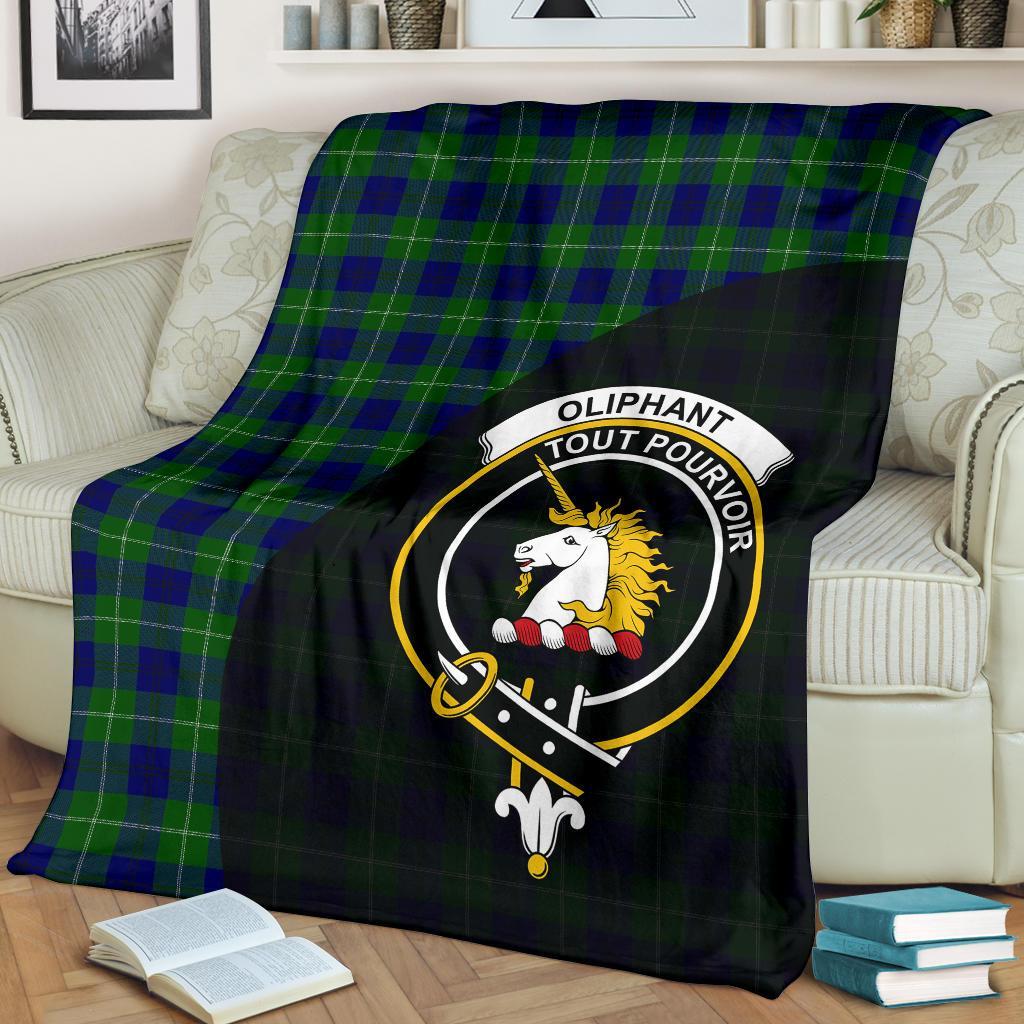 Oliphant Modern Tartan Crest Blanket Wave Style