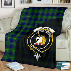 Oliphant Modern Tartan Crest Blanket Wave Style