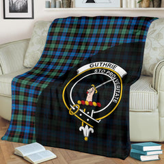 Guthrie Ancient Tartan Crest Blanket Wave Style