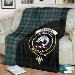 Kennedy Modern Tartan Crest Blanket Wave Style