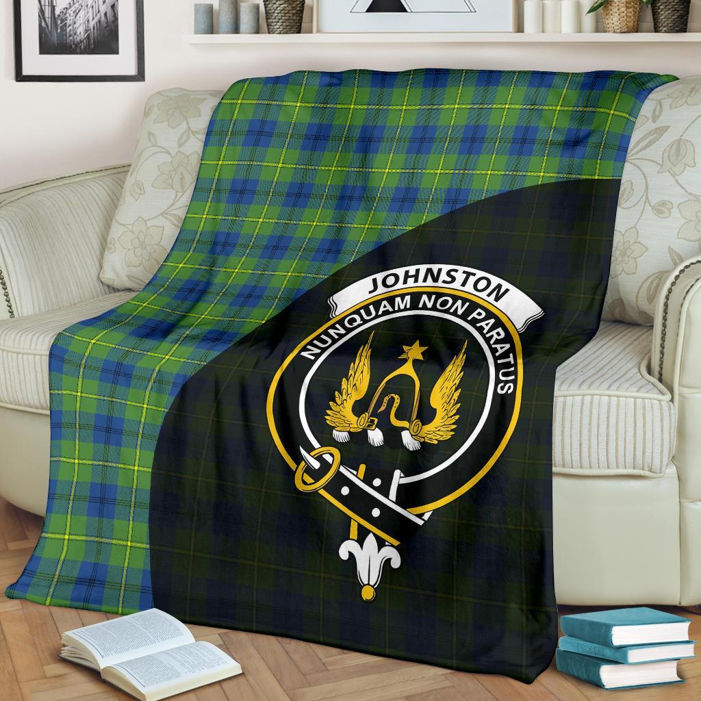 Johnston Ancient Tartan Crest Blanket Wave Style