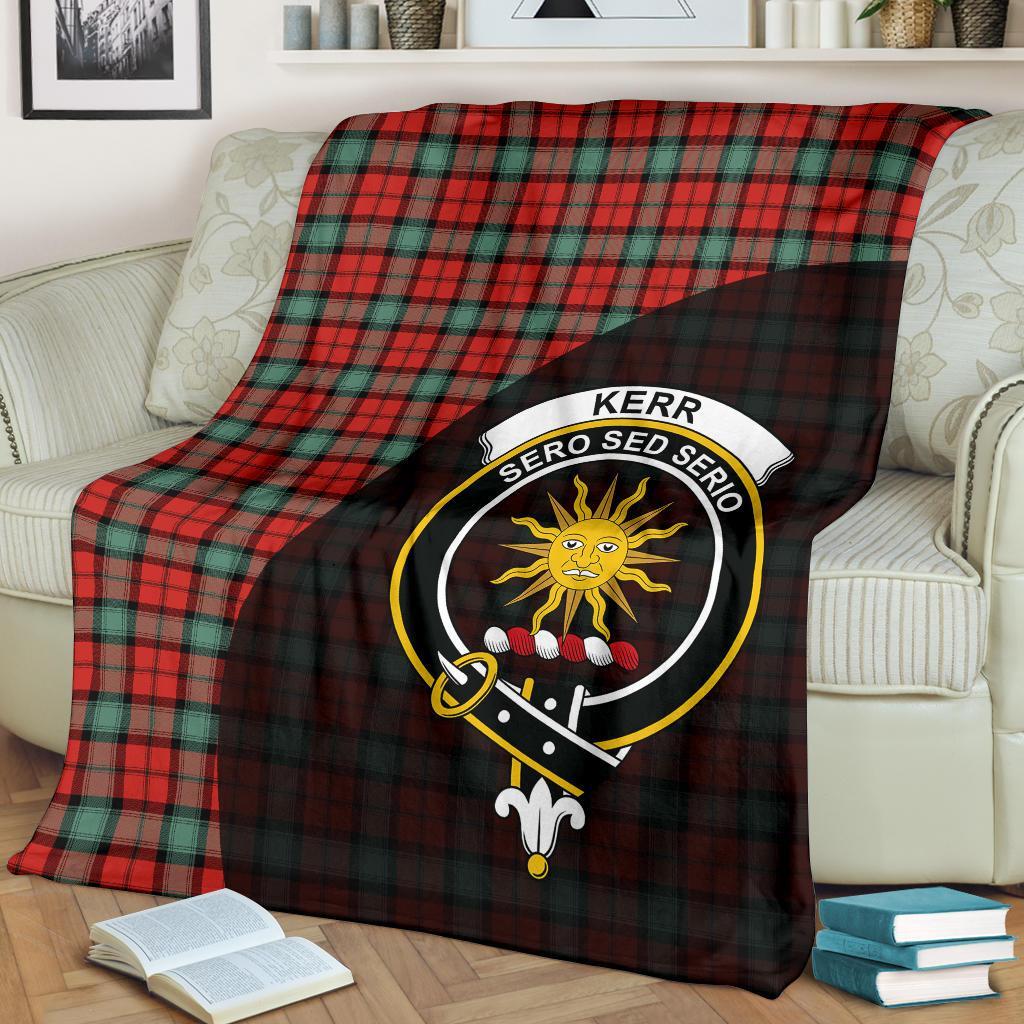 Kerr Ancient Tartan Crest Blanket Wave Style