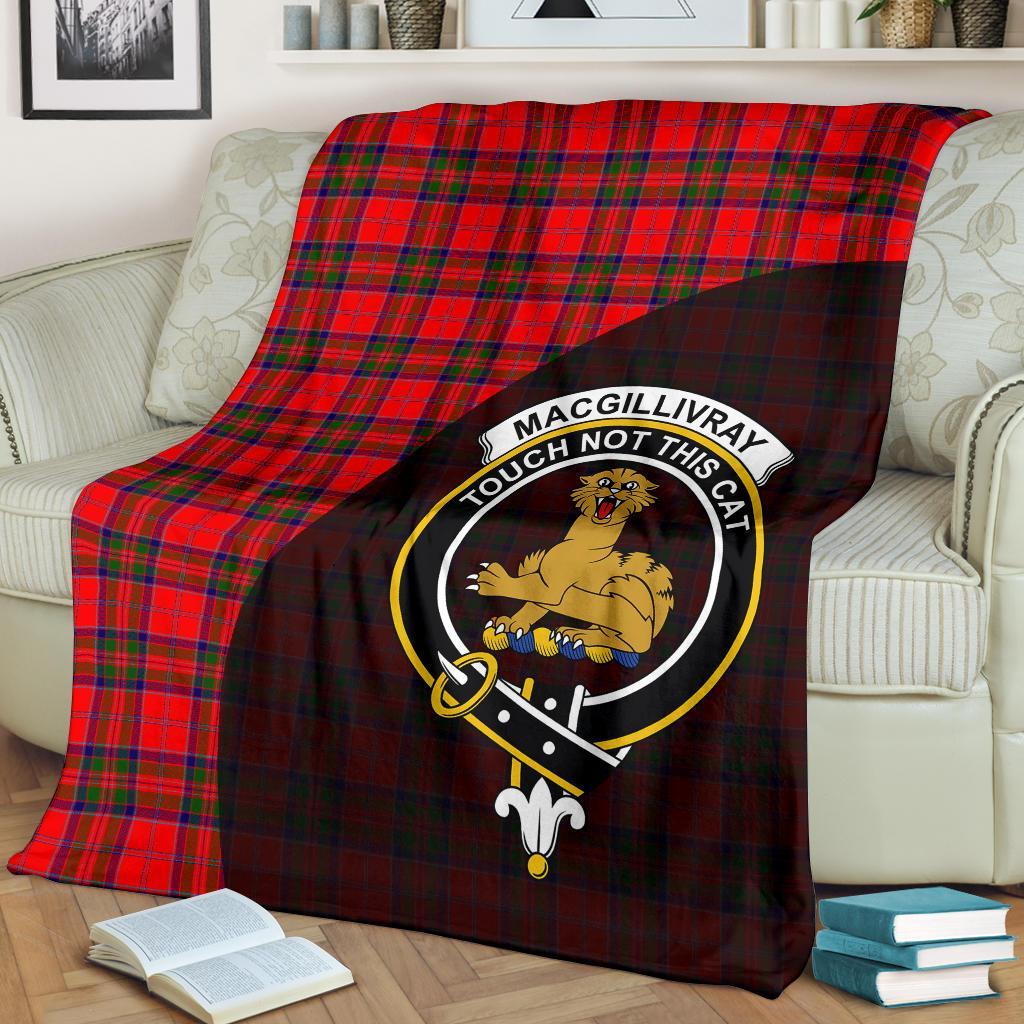 MacGillivray Modern Tartan Crest Blanket Wave Style