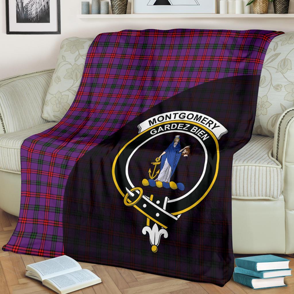 Montgomery Modern Tartan Crest Blanket Wave Style