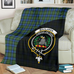 MacLaren Ancient Tartan Crest Blanket Wave Style