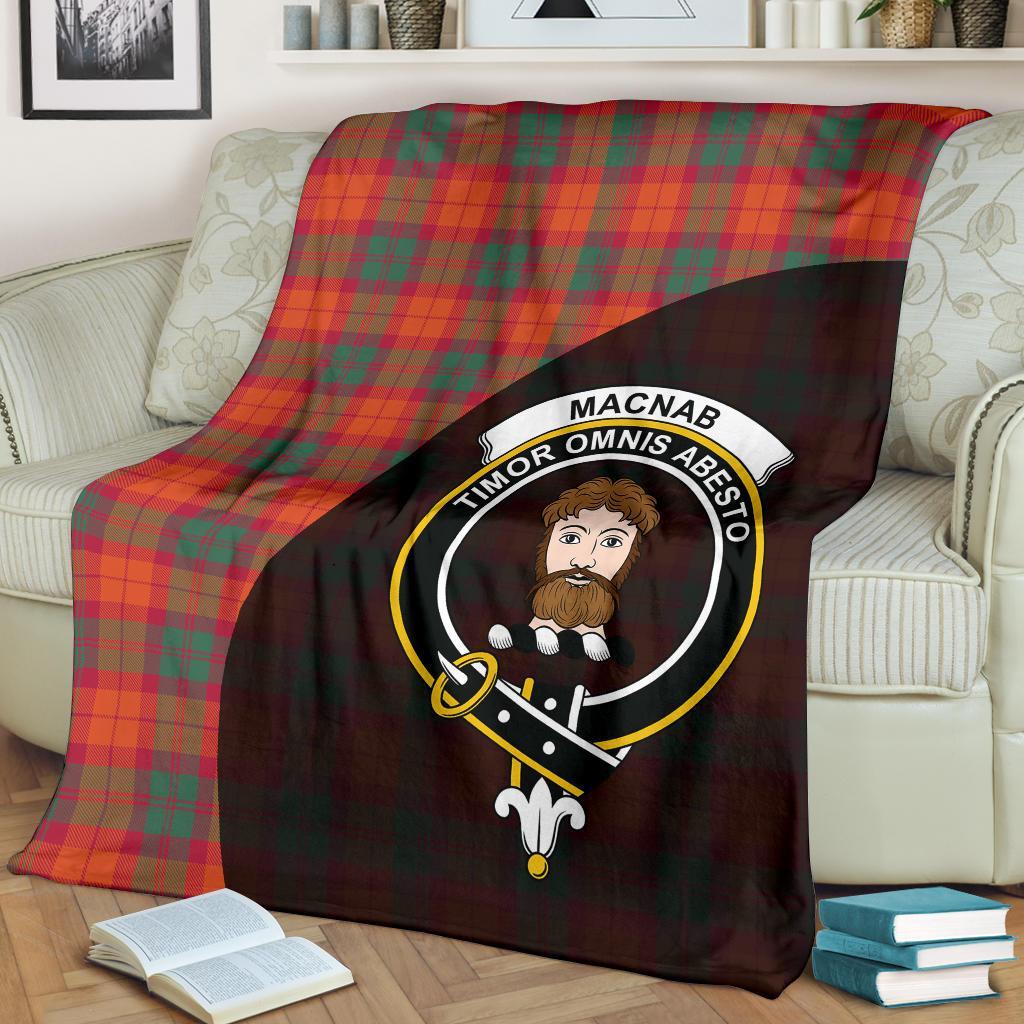 MacNab Ancient Tartan Crest Blanket Wave Style