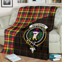 Buchanan Modern Tartan Crest Blanket Wave Style