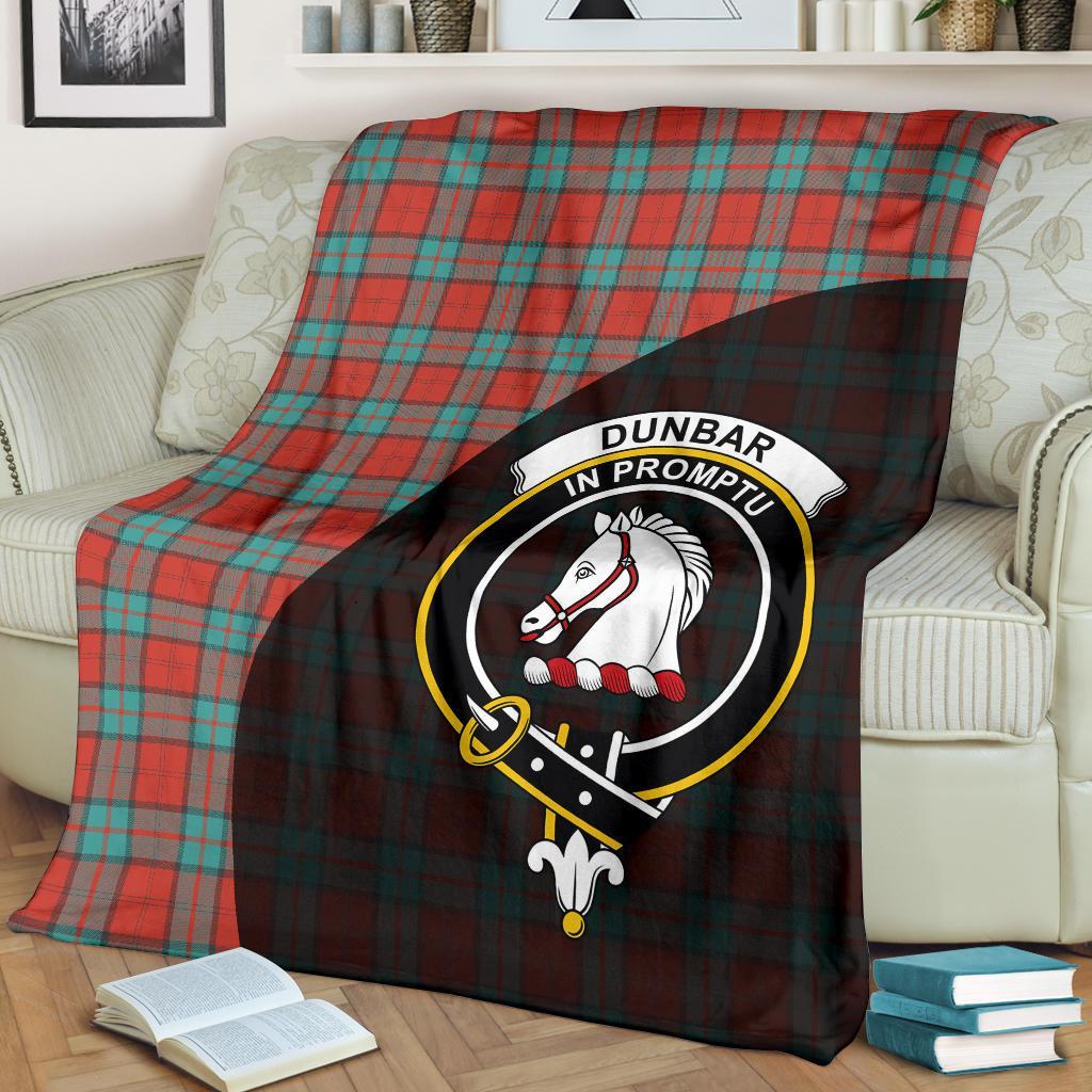 Dunbar Ancient Tartan Crest Blanket Wave Style