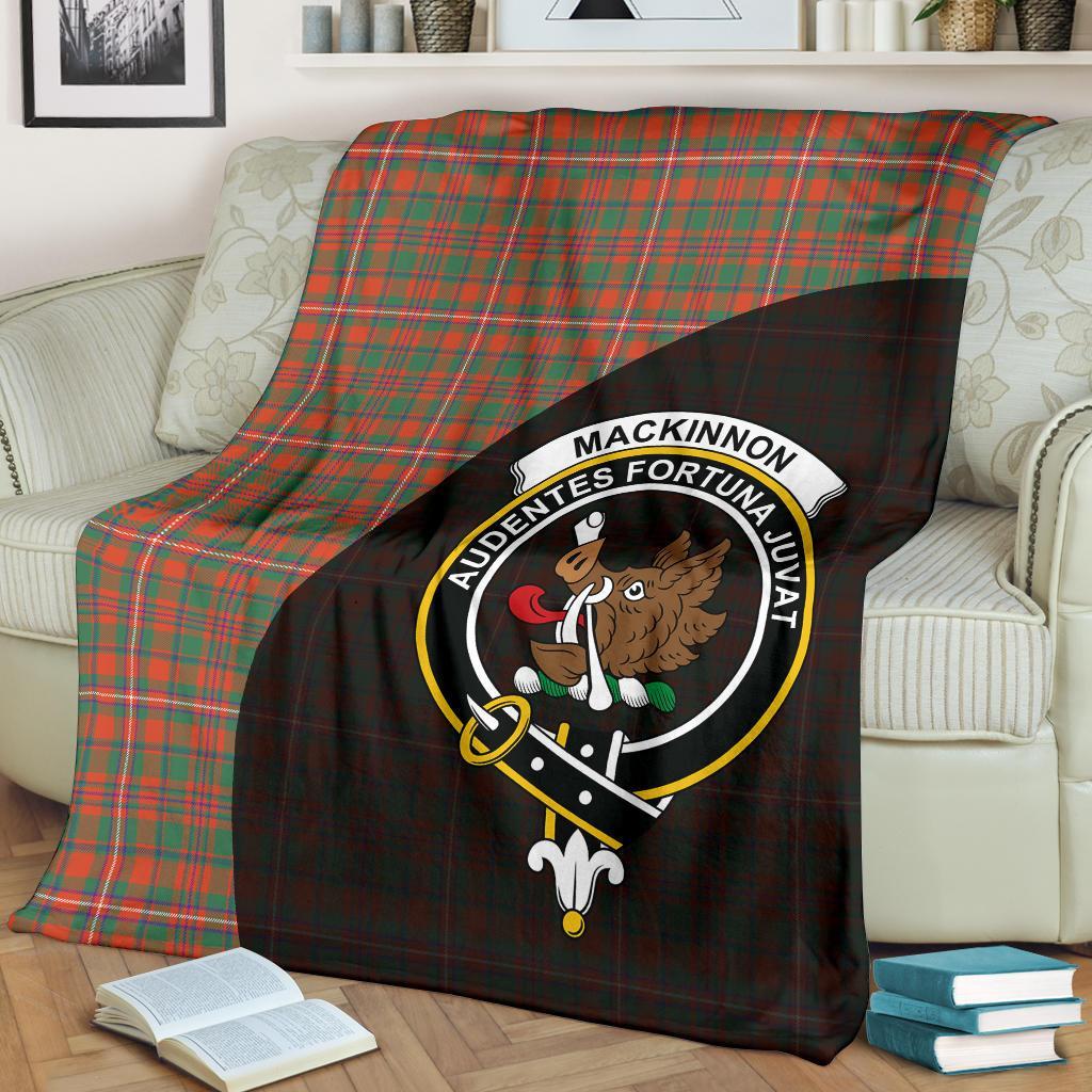 MacKinnon Ancient Tartan Crest Blanket Wave Style