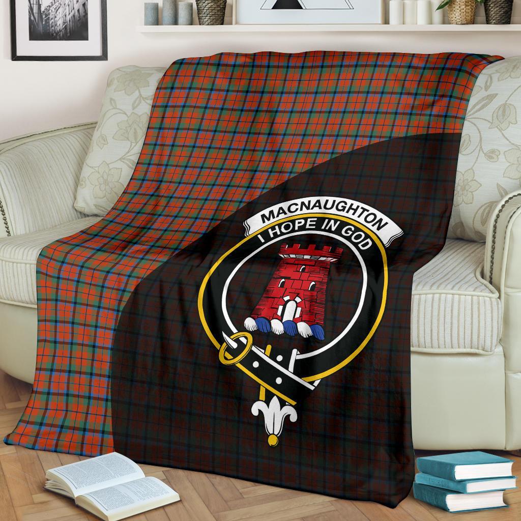 MacNaughton Ancient Tartan Crest Blanket Wave Style