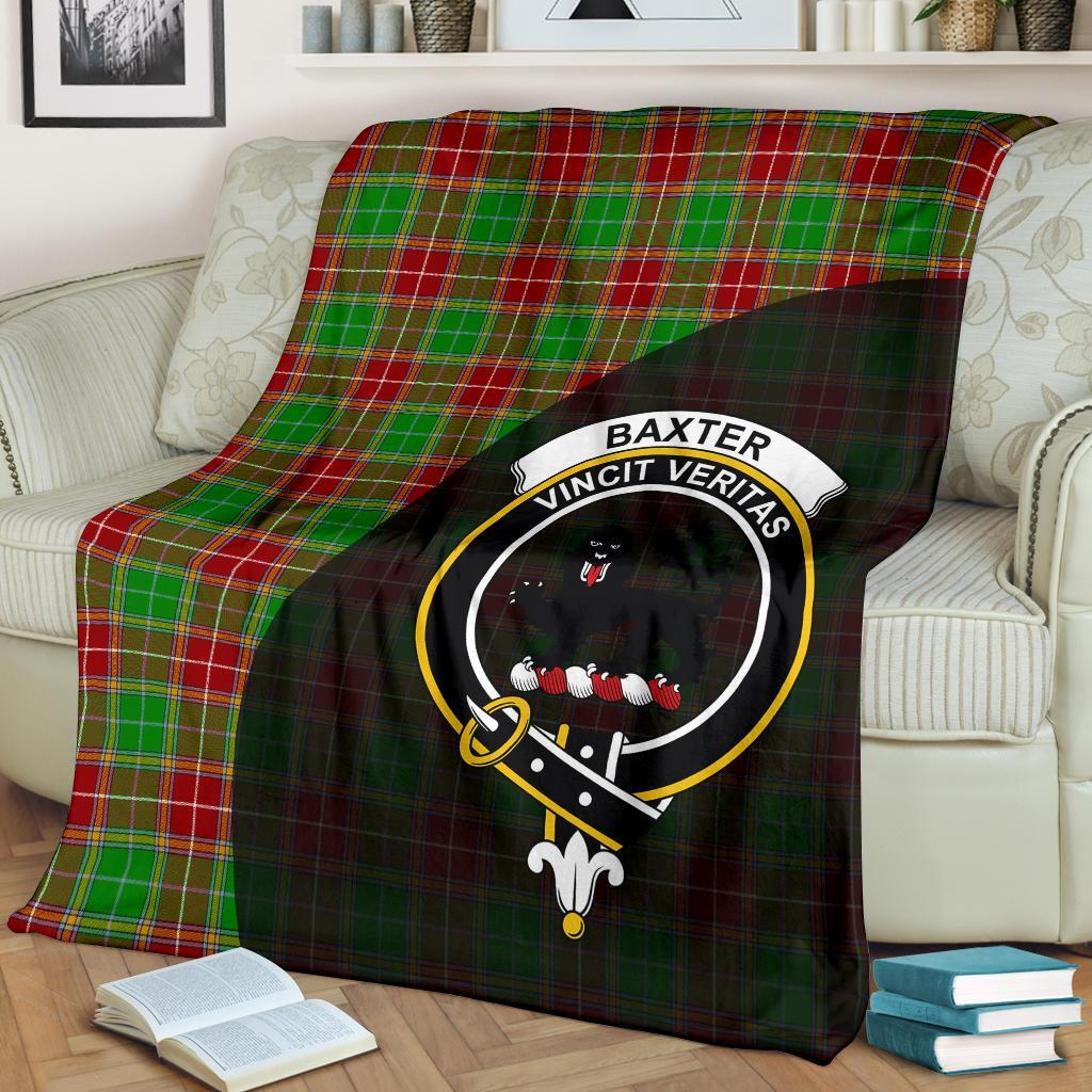 Baxter Modern Tartan Crest Blanket Wave Style