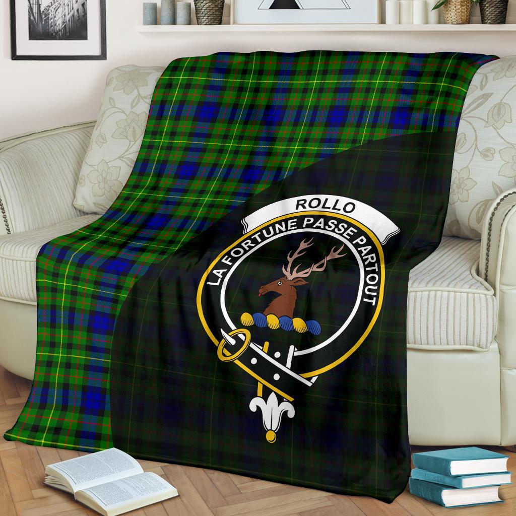 Rollo Modern Tartan Crest Blanket Wave Style