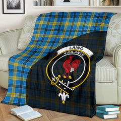 Laing Tartan Crest Blanket Wave Style