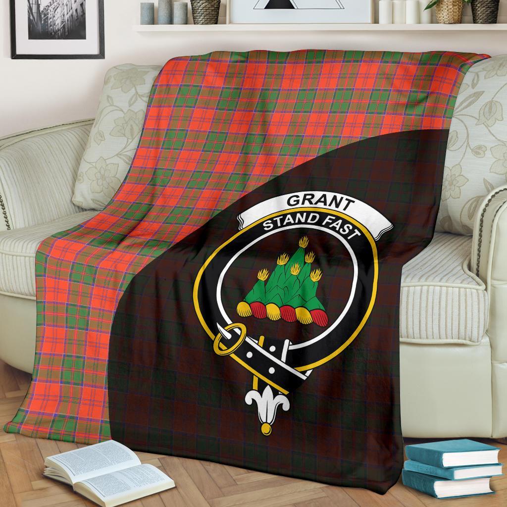 Grant Ancient Tartan Crest Blanket Wave Style