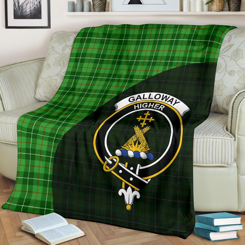 Galloway District Tartan Crest Blanket Wave Style