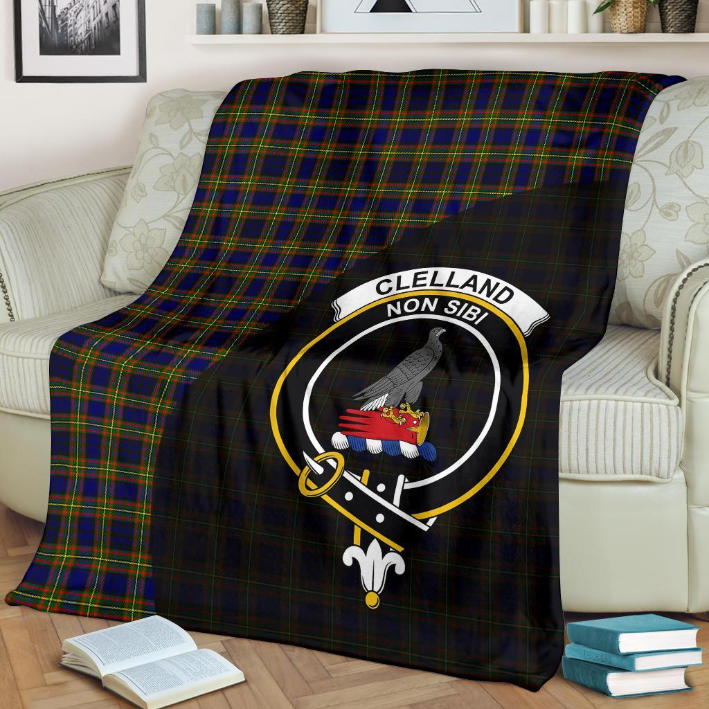 Clelland Modern Tartan Crest Blanket Wave Style