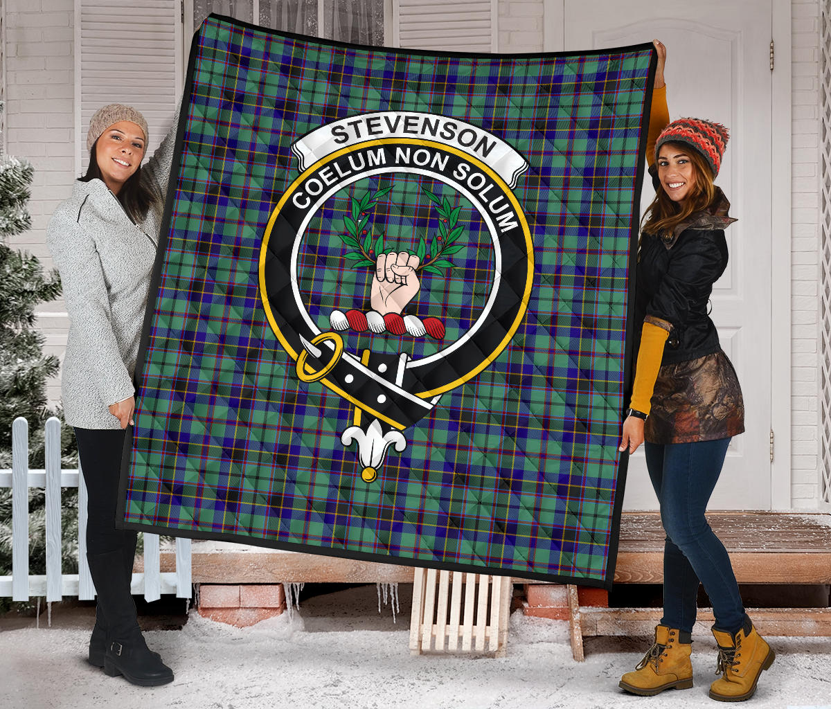 Stevenson Tartan Crest Quilt - SP