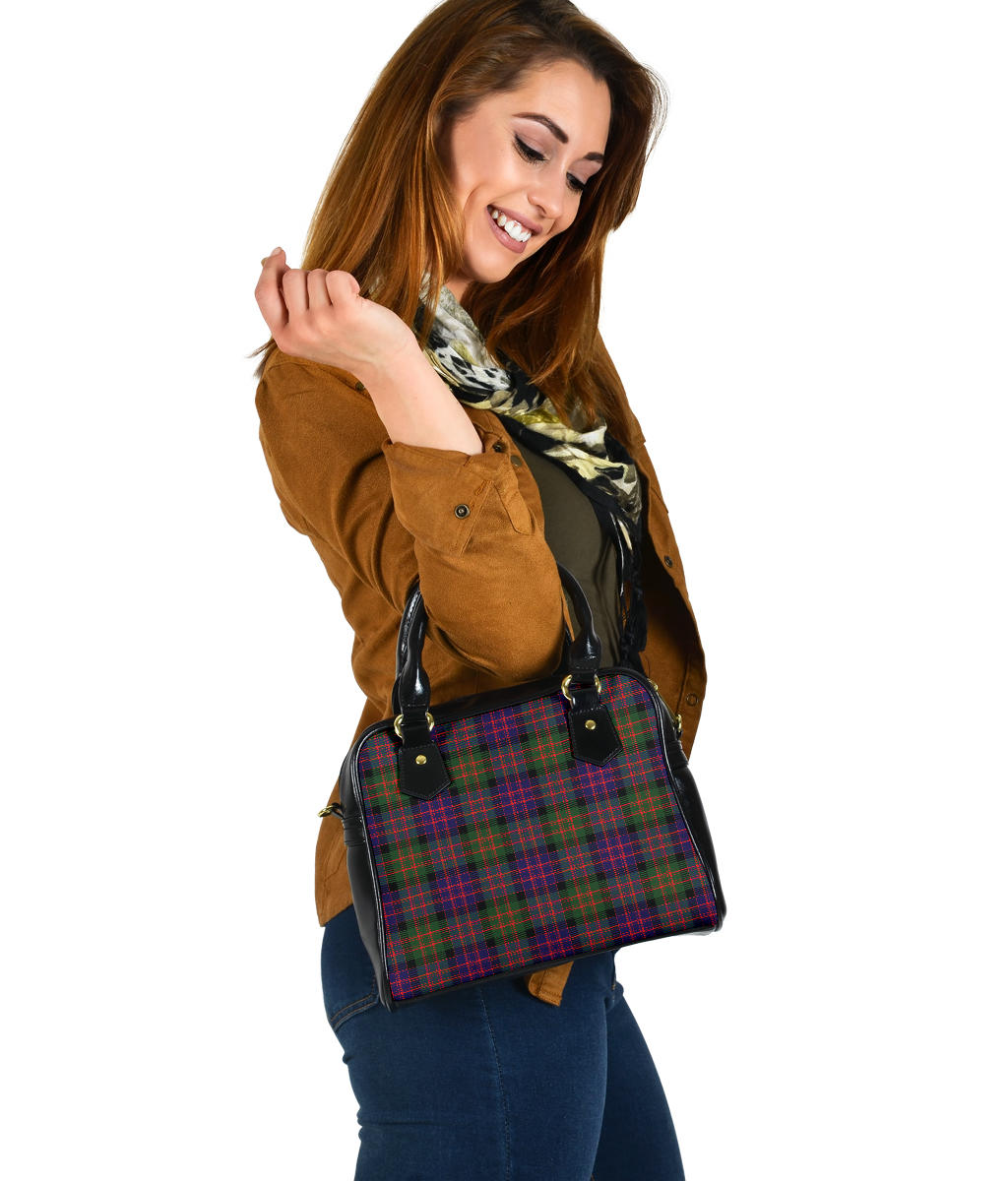 Macdonald Family Modern Tartan Crest Shoulder Handbags - SP