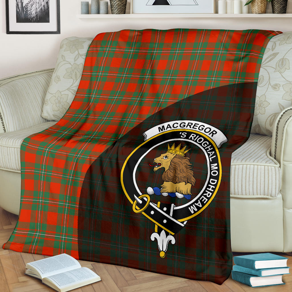 MacGregor Ancient Tartan Crest Blanket Wave Style - SP