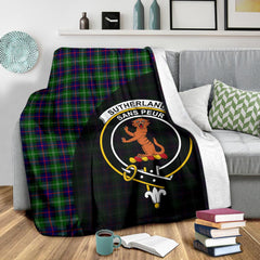 Sutherland Modern Tartan Crest Blanket Wave Style
