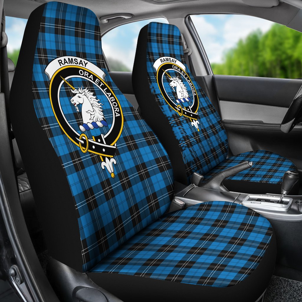 Ramsay Bue Ancient Tartan Crest Car seat cover