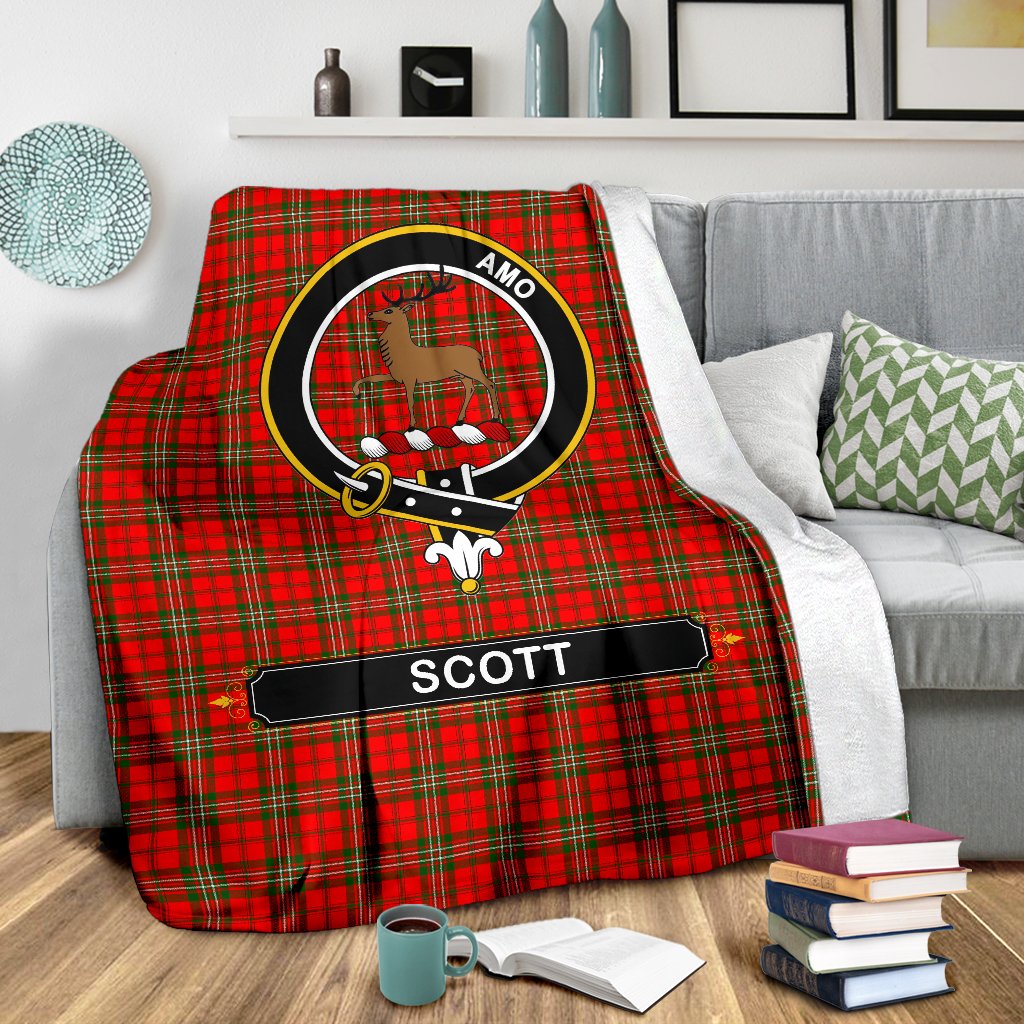 Scott Tartan Crest Blanket - 3 Sizes