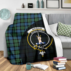 MacKay Ancient Tartan Crest Blanket Wave Style