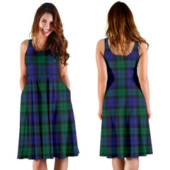 Blackwatch Modern Tartan Midi Dress