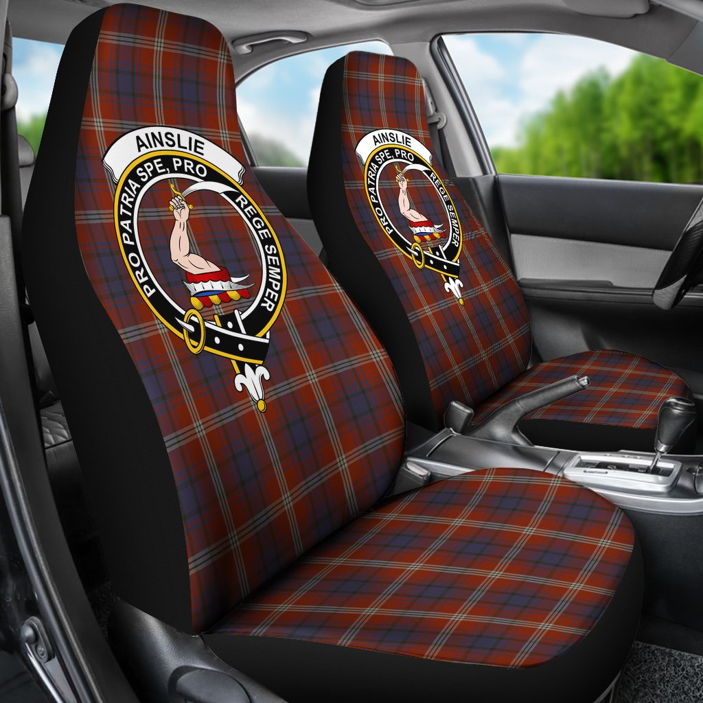Ainslie Tartan Crest Car Seat Cover