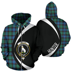 Hunter Ancient Tartan Crest Zipper Hoodie - Circle Style