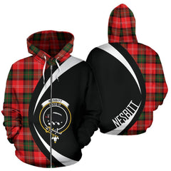 Nesbitt Modern Tartan Crest Zipper Hoodie - Circle Style