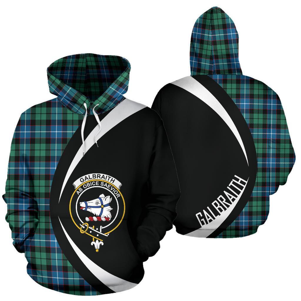 Galbraith Ancient Tartan Crest Hoodie - Circle Style