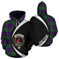 Armstrong Modern Tartan Crest Hoodie - Circle Style