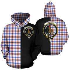 Boswell Modern Tartan Crest Zipper Hoodie - Half Of Me Style