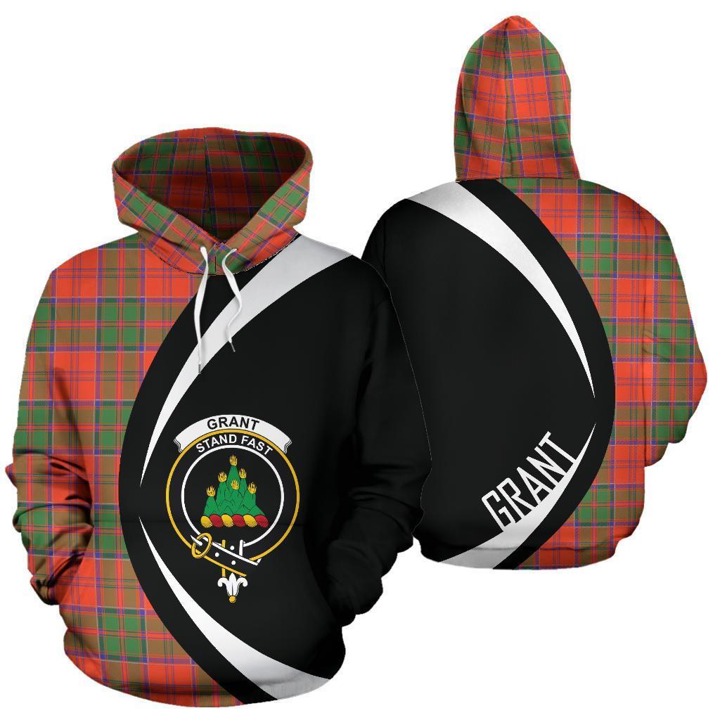 Grant Ancient Tartan Crest Hoodie - Circle Style