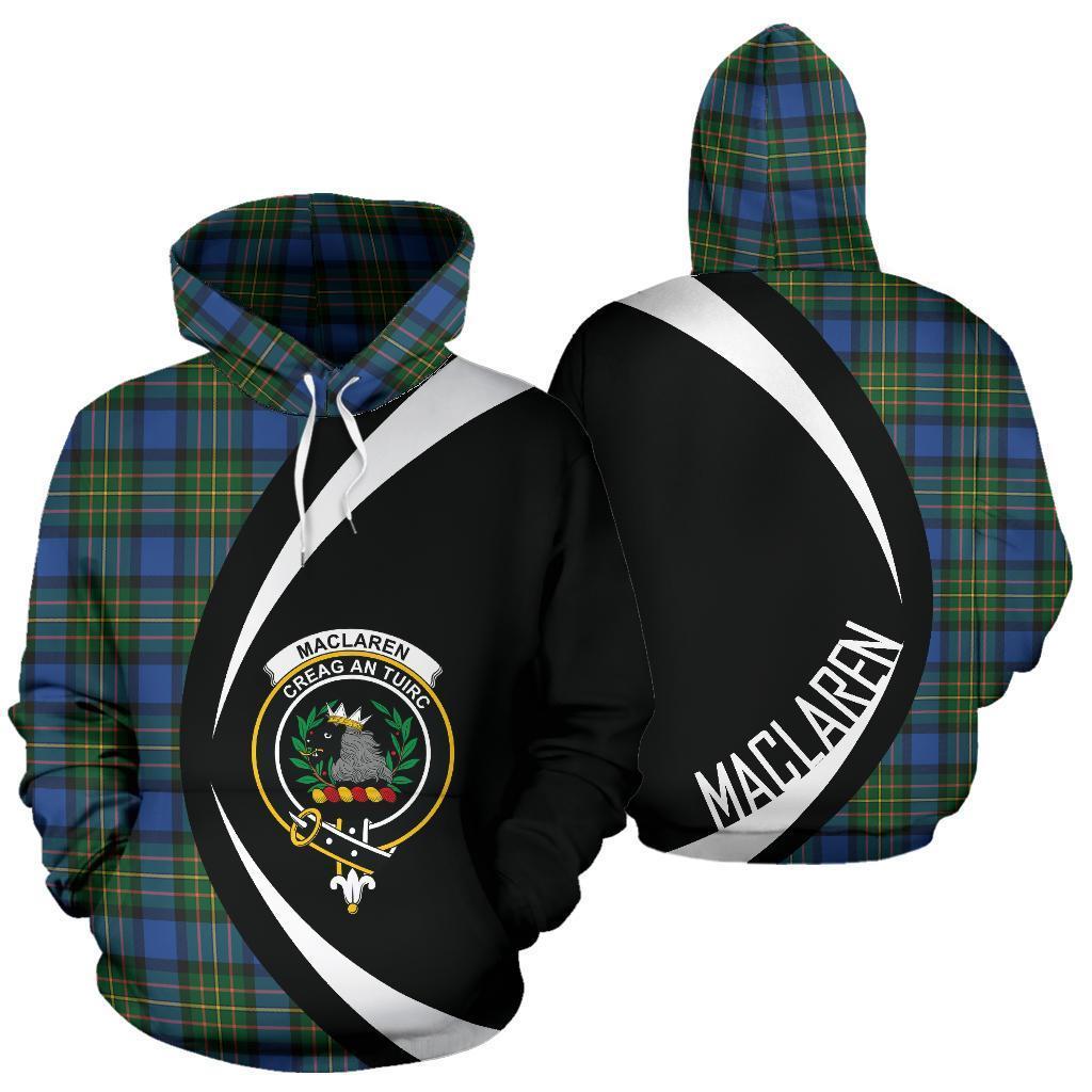 MacLaren Ancient Tartan Crest Hoodie - Circle Style