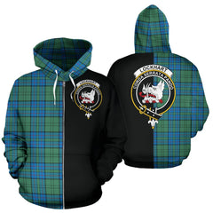 Lockhart Tartan Crest Zipper Hoodie - Half Of Me Style