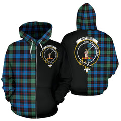 Guthrie Ancient Tartan Crest Zipper Hoodie - Half Of Me Style