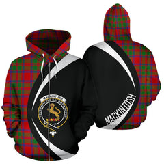 MacKintosh Modern Tartan Crest Zipper Hoodie - Circle Style