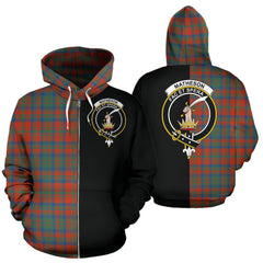 Matheson Ancient Tartan Crest Zipper Hoodie - Half Of Me Style